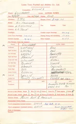 Gillingham A 30.8.1969 Match Paperwork & Correspondence