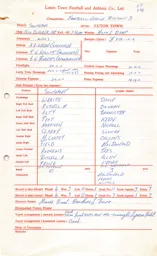 Southport A 16.9.1969 Match Paperwork & Correspondence