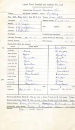 Barnsley H 8.11.1969 Match Paperwork