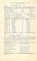 Fulham H 25.11.1969 Match Paperwork