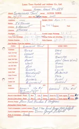 Shrewsbury Town A 10.1.1970 Match Paperwork & Correspondence