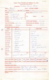 Bury FC A 24.1.1970 Match Paperwork