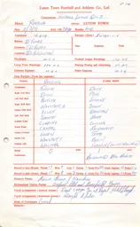Reading A 11.3.1970 Match Paperwork & Correspondence