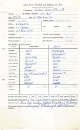 Bury FC H 17.3.1970 Match Paperwork