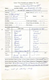 Rotherham United H 27.3.1970 Match Paperwork