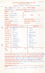Mansfield Town A 20.4.1970 Match Paperwork & Correspondence