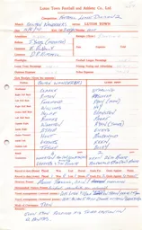Bolton Wanderers A 15.8.1970 Match Paperwork & Correspondence