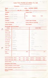 Birmingham City A 29.8.1970 Match Paperwork