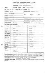 Oxford United H 1.9.1970 Match Paperwork