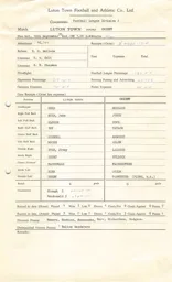 Leyton Orient H 19.9.1970 Match Paperwork