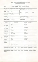 Bolton Wanderers H 17.10.1970 Match Paperwork