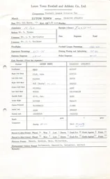 Charlton Athletic H 6.3.1971 Match Paperwork