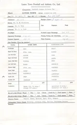 Birmingham City H 3.4.1971 Match Paperwork