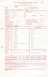 Leyton Orient A 24.4.1971 Match Paperwork