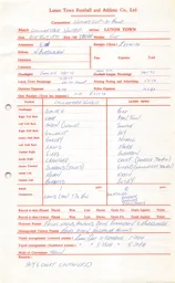 Colchester United A 31.7.1971 Match Paperwork