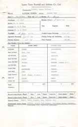 Swindon Town H 9.10.1971 Match Paperwork