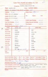 Bristol City A 4.12.1971 Match Paperwork