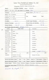 Millwall H 1.1.1972 Match Paperwork