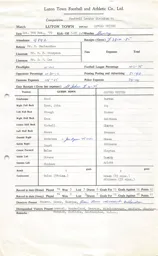 Oxford United H 5.2.1972 Match Paperwork & Correspondence