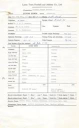 Sunderland H 19.2.1972 Match Paperwork