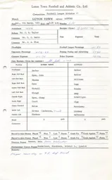 Watford H 4.3.1972 Match Paperwork