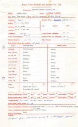 Swindon Town A 18.4.1972 Match Paperwork & Correspondence