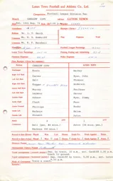 Cardiff City A 12.8.1972 Match Paperwork
