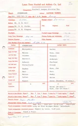 Sunderland A 14.10.1972 Match Paperwork