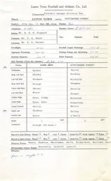 Nottingham Forest H 27.1.1973 Match Paperwork