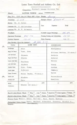 Sunderland H 10.3.1973 Match Paperwork