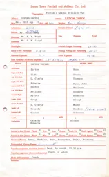 Oxford United A 28.4.1973 Match Paperwork