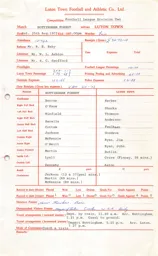 Nottingham Forest A 25.8.1973 Match Paperwork