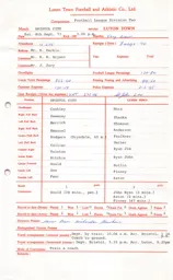 Bristol City A 8.9.1973 Match Paperwork