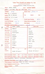 Notts County A 11.9.1973 Match Paperwork