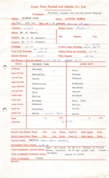 Grimsby Town A 16.10.1973 Match Paperwork & Correspondence