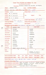 Grimsby Town A 23.10.1973 Match Paperwork & Correspondence