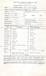 Bolton Wanderers H 10.11.1973 Match Paperwork