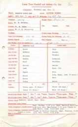 Preston North End A 24.11.1973 Match Paperwork