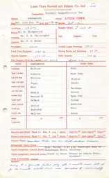 Portsmouth A 12.1.1974 Match Paperwork & Correspondence