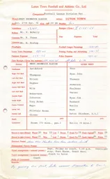 West Bromwich Albion A 27.4.1974 Match Paperwork