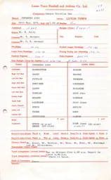 Coventry City A 24.9.1974 Match Paperwork