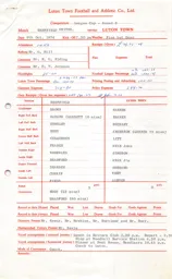Sheffield United A 8.10.1974 Match Paperwork & Correspondence