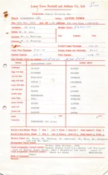 Manchester City A 19.10.1974 Match Paperwork