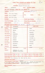 Liverpool A 14.12.1974 Match Paperwork & Correspondence