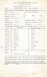 Newcastle United H 8.2.1975 Match Paperwork