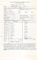Arsenal H 25.3.1975 Match Paperwork & Correspondence