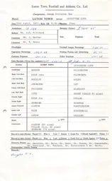 Leicester City H 12.4.1975 Match Paperwork