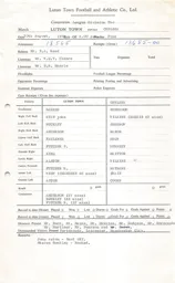 Chelsea H 30.8.1975 Match Paperwork