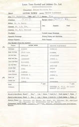 Bolton Wanderers H 13.9.1975 Match Paperwork