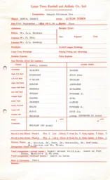 Notts County A 20.9.1975 Match Paperwork